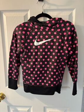 Nike Polka Dot Athletic Top - Pink and Black Hoodie